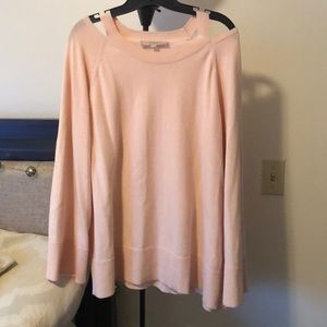 (Loft) knit sweater with shoulder cutouts
